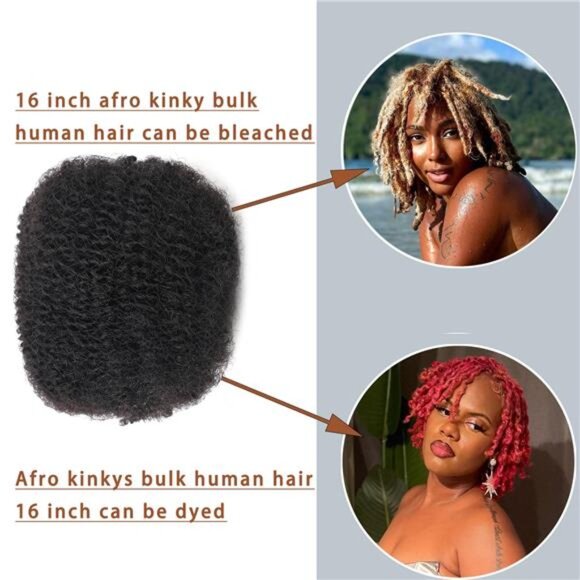 Bulk Human Hair 16-Inch 30g/bundle Natural Black Mini Twist Human main image 2